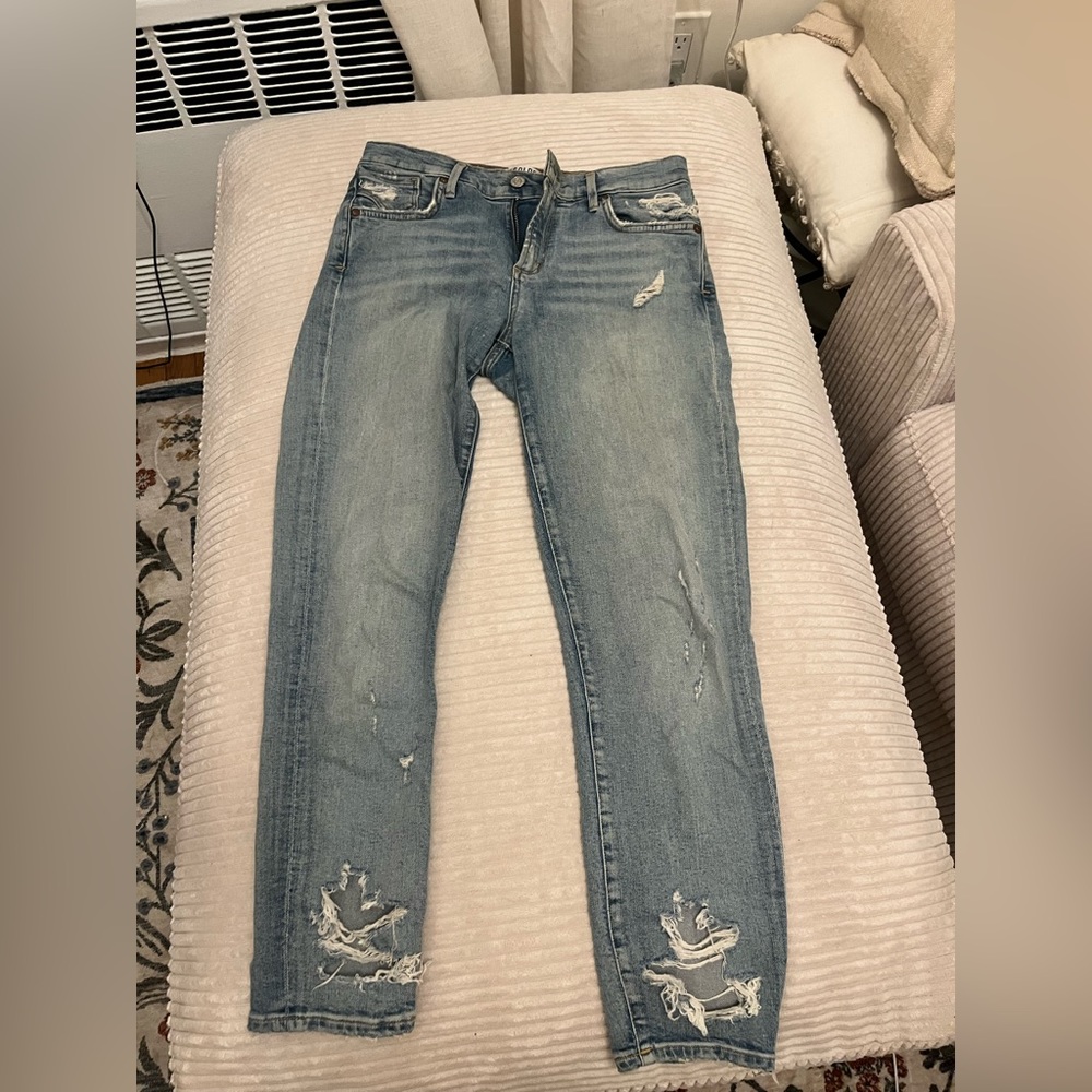 Agolde ankle rip jeans